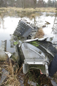 Flugzeugwrack bei Berlin