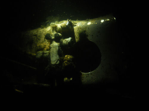 Flugzeugwrack im Motzener See