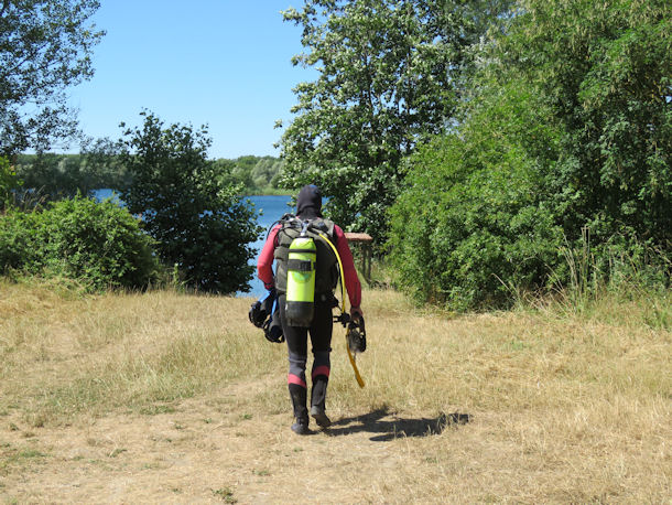 Tauchen im Kiessee Wegeleben bei Halberstadt 