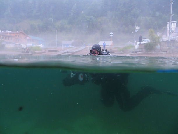 Diving in Lake Baikal